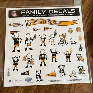 Steelers family decals for vehicles
